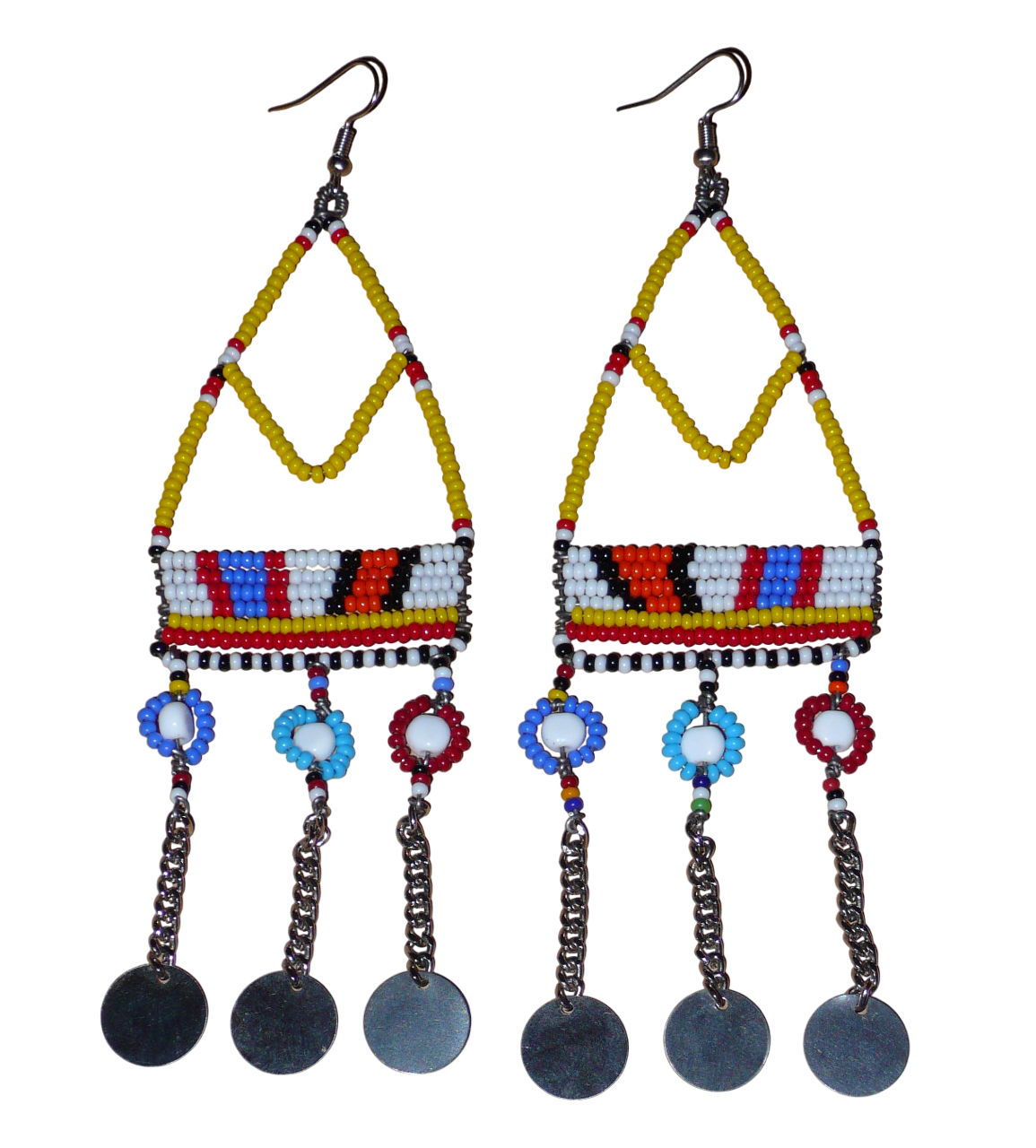 Boucles d'oreilles Massai à breloques