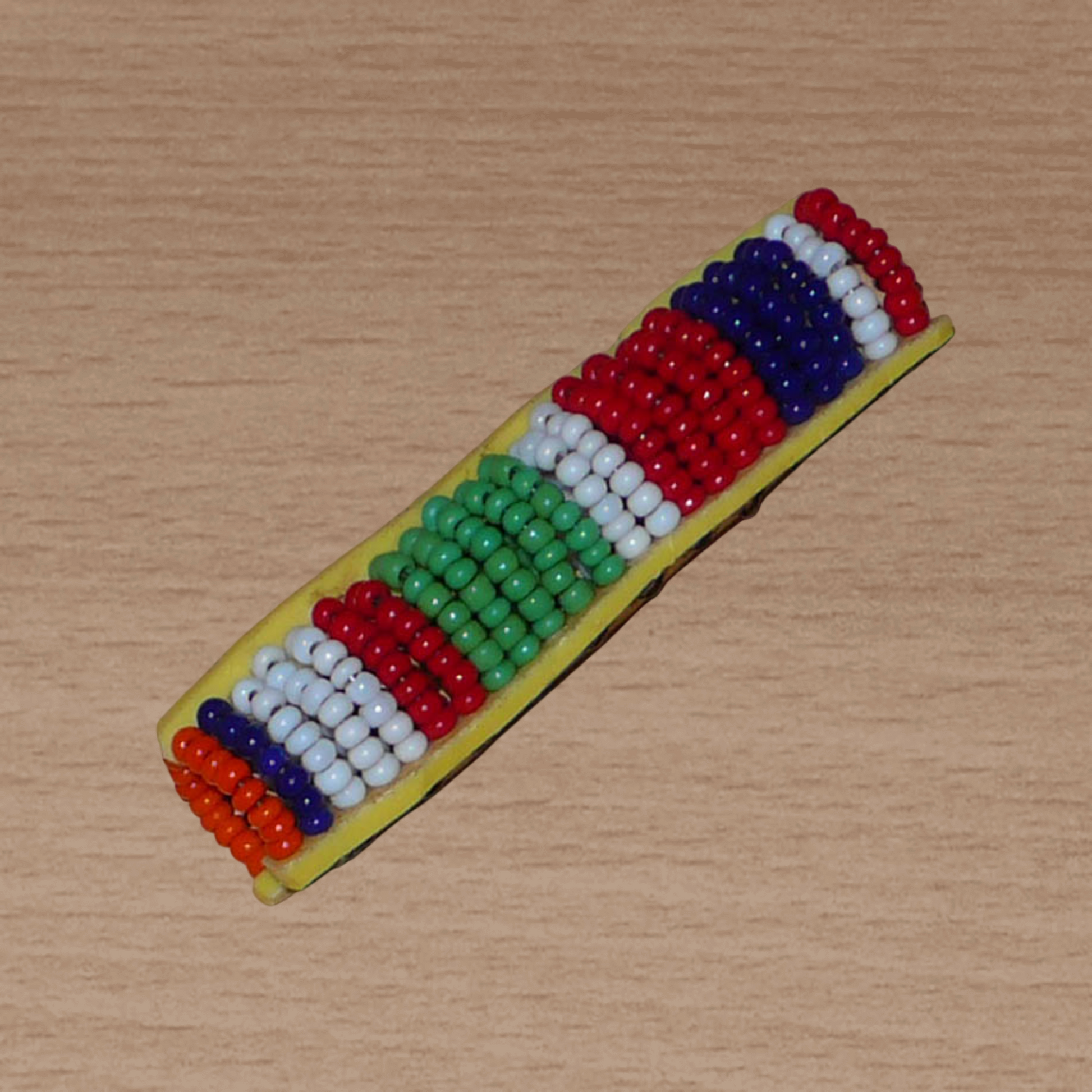 Bijou de locks africains Massai en perles de rocaille multicolores.