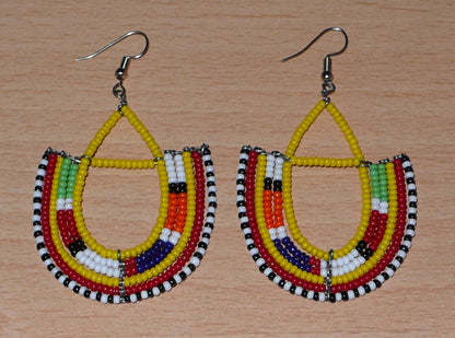 Boucles d'oreilles ethniques de tradition Massai