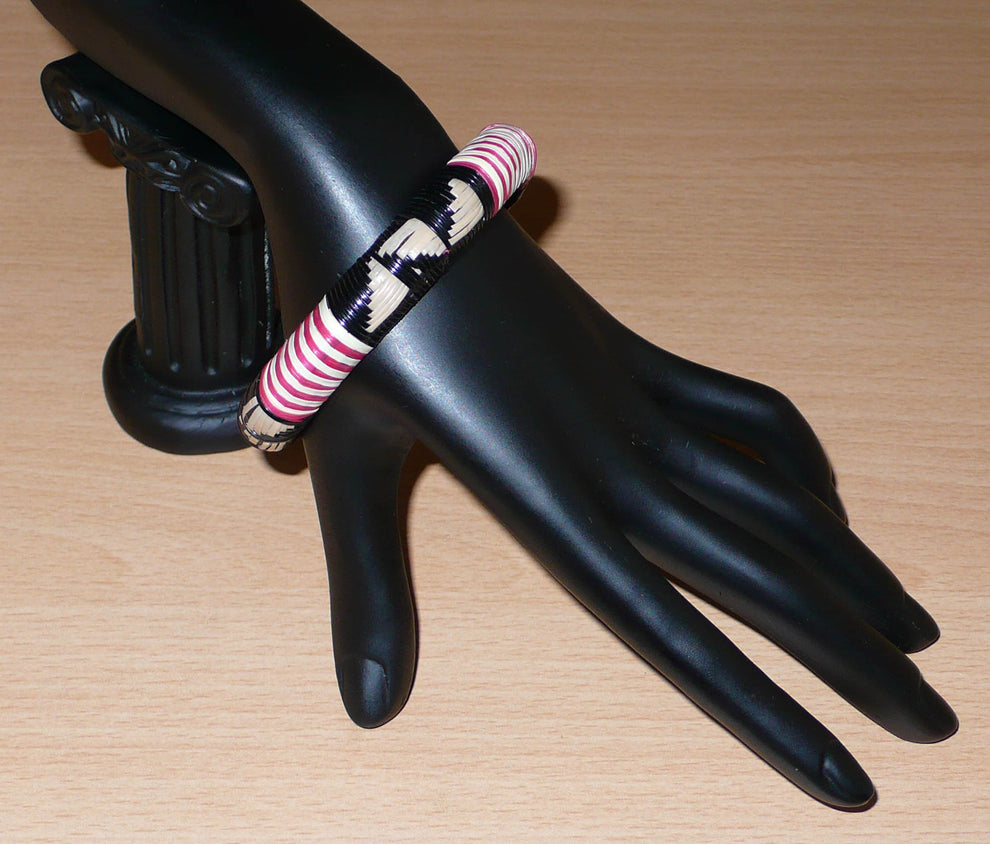 Bracelet Ethnique Vintage En Corne Et Laiton - Bijou Tribal Africain, Occasion Avec Traces D'usure