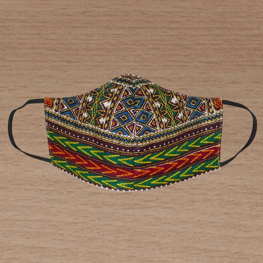 Masque facial textile à motifs africains