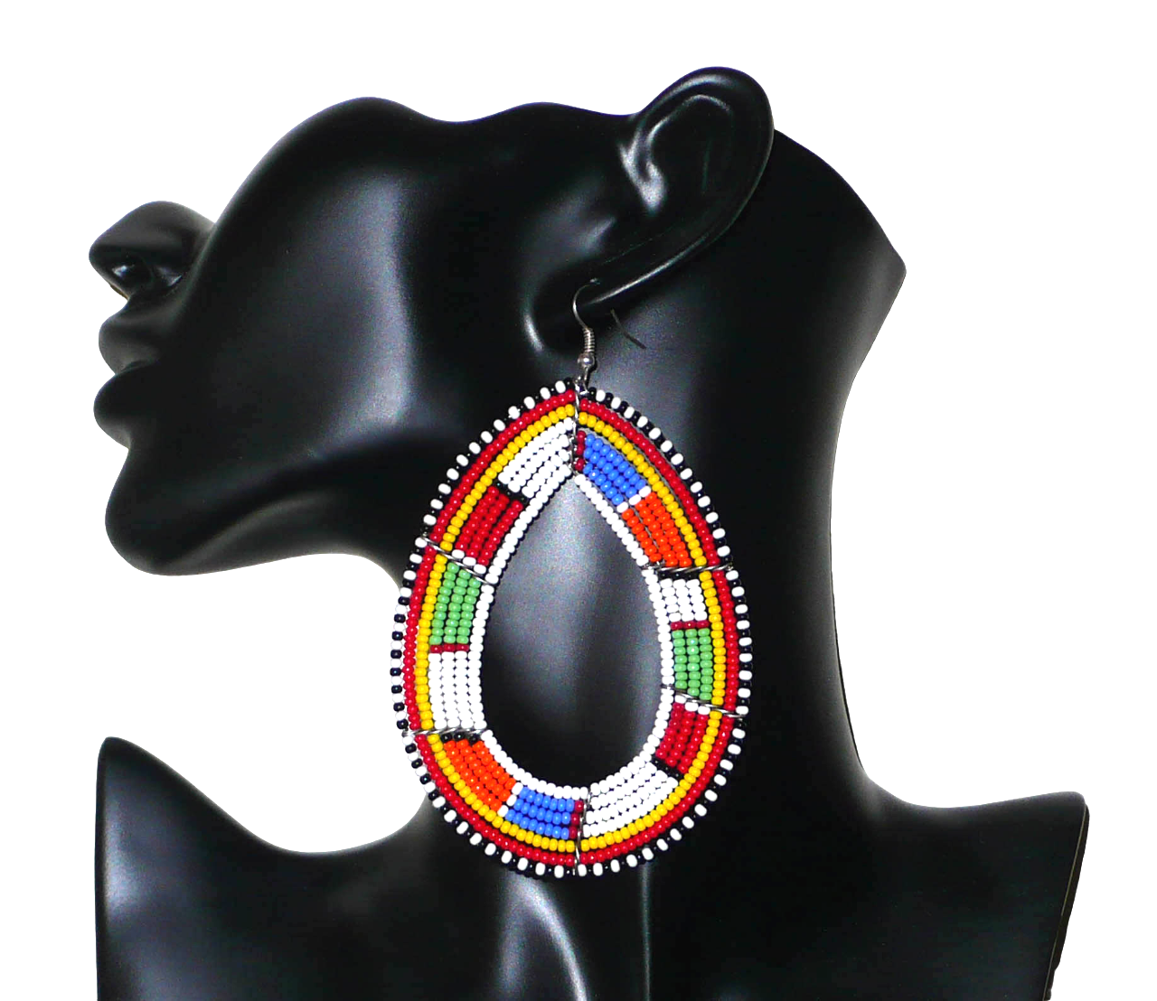Boucles d'oreilles africaines Massai surdimensionnées