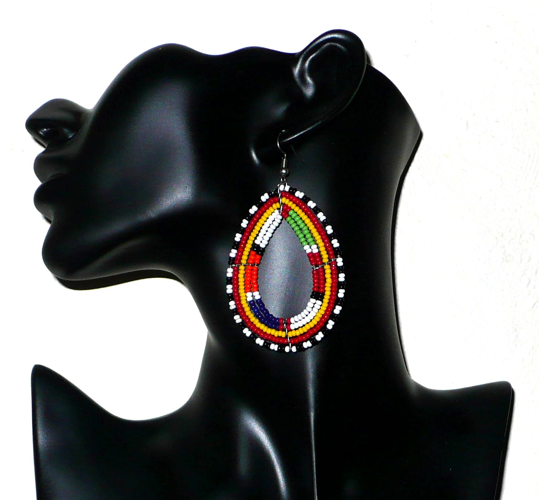boucles d'oreilles ethniques, bijoux africains