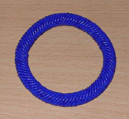 Lot de bracelets Massai noir et bleu